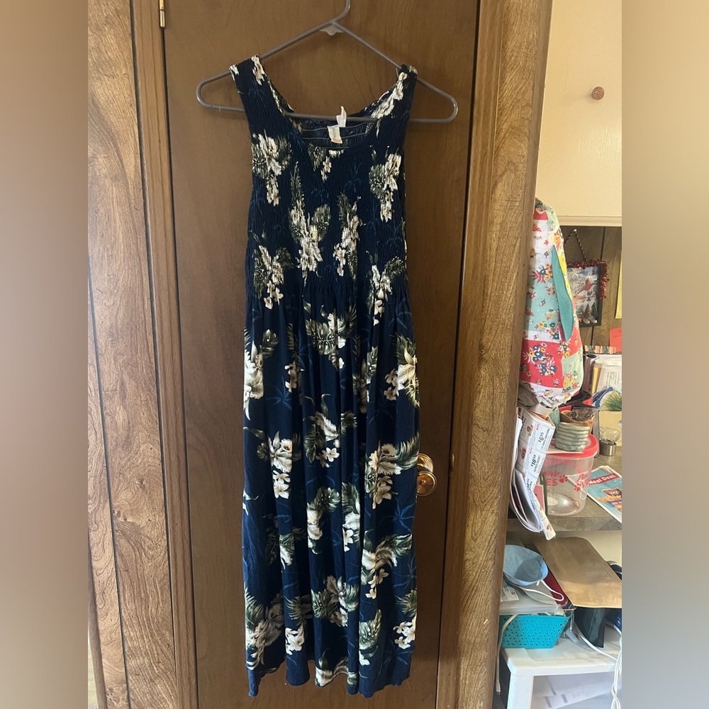 One Size Floral Sleeveless Dress